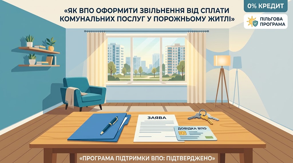 Як ВПО оформити звільнення від сплати комунальних послуг у порожньому житлі
